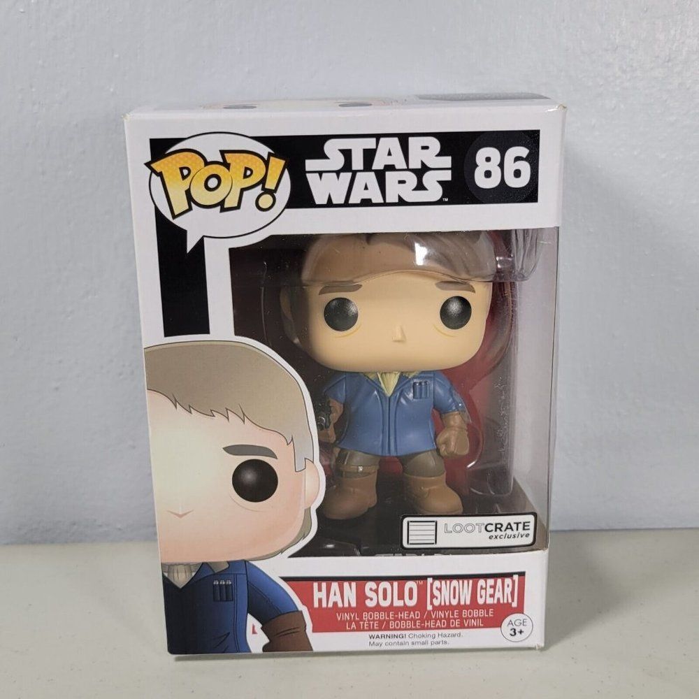 Funko Pop Star Wars 86 Han Solo Snow Gear Loot Crate Exclusive Rare Retired